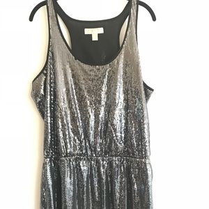 Michael Kors XL silver sequin mini dress/tunic, NWOT